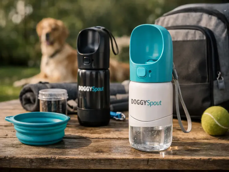 DoggySpout Portable Dog Water Bottles Travel Bowls And Pet Hydration Gear
