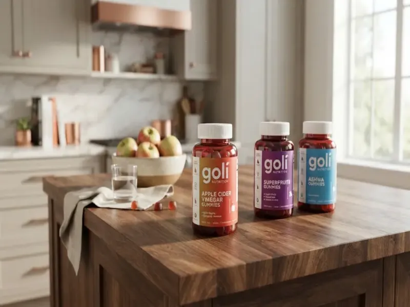Goli Nutrition Apple Cider Vinegar Gummies Ashwagandha Superfruits Supergreens and Sleep Support